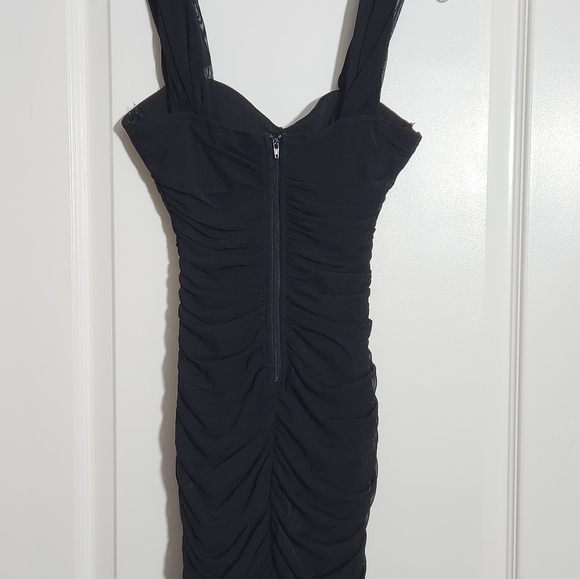 Windsor - Winning Style Mesh Ruched Mini Dress Size: Small - Picture 8 of 11